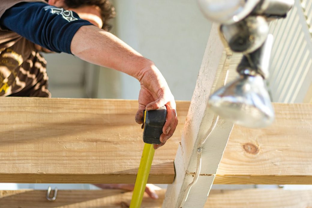 Measuring wood framing during construction