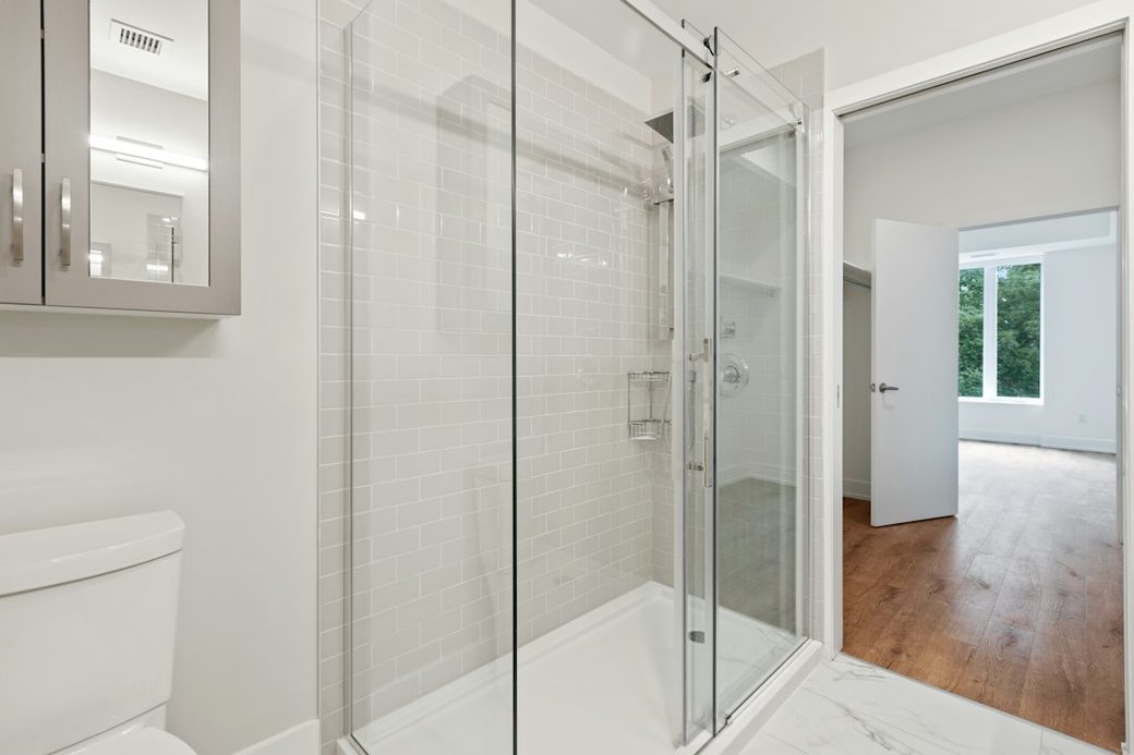 Walk-in glass shower