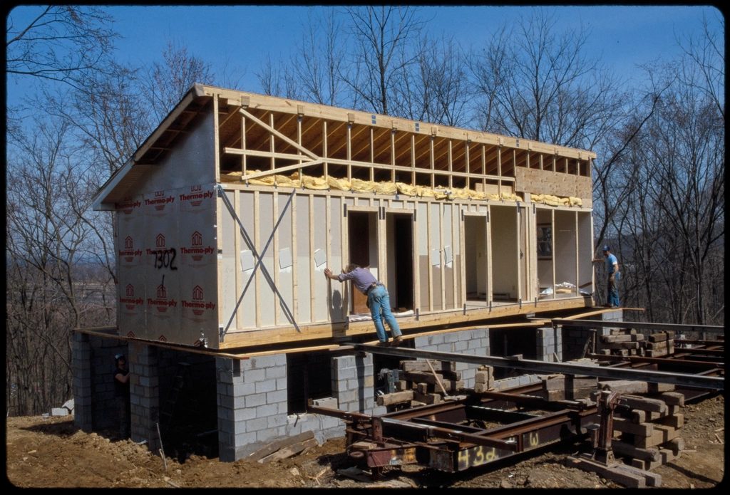 Wood framing of a home under construction