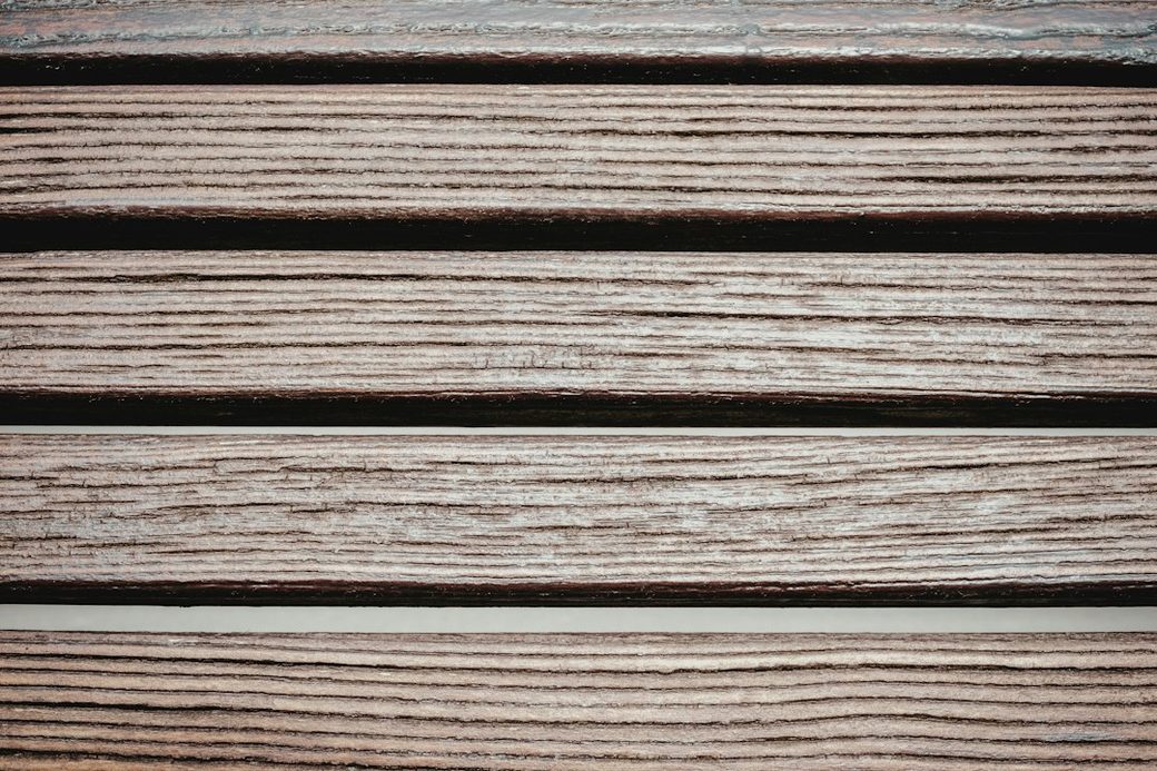 Weathered deck board texture closeup