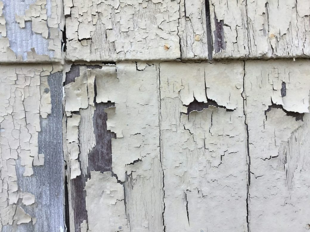 Peeling paint on exterior wood trim