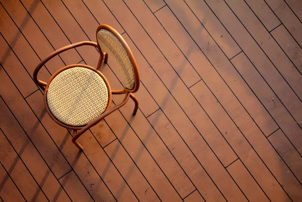 Finished wood deck boards