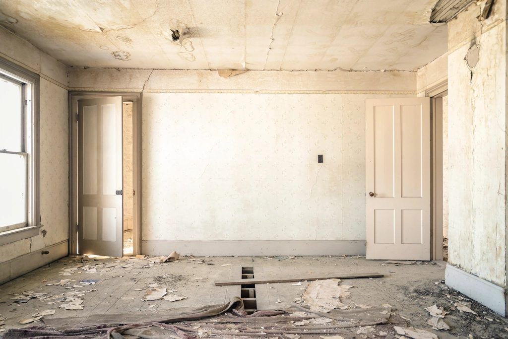 A room opened up during a remodel